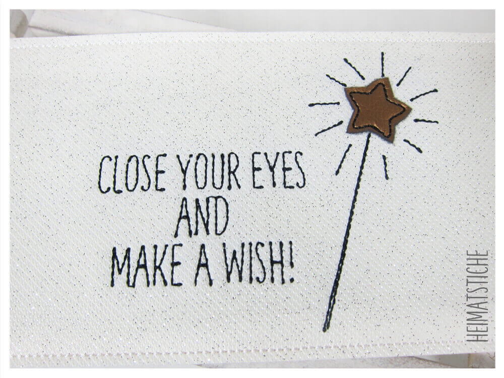 Feenstab "make a wish" - Stickdatei